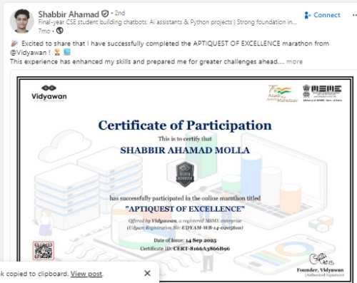 Shabbir Ahamad Molla